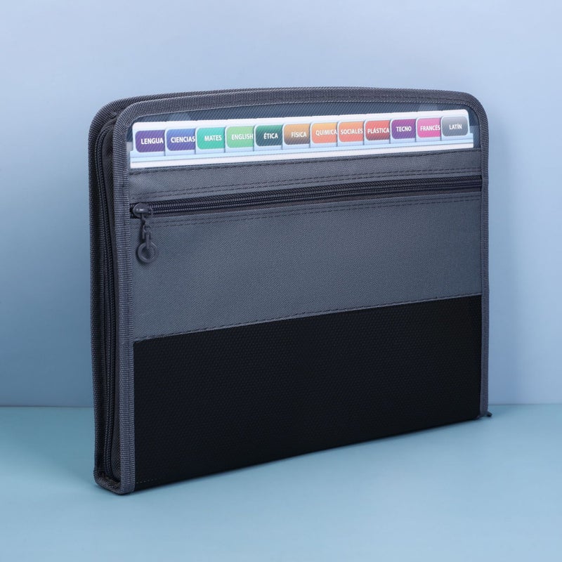 A4 Organ Bag Folder 13 Double Zipper Large Capacity Student Examination Paper Classification Storage Bag Multi-Function File Bag - Image 1